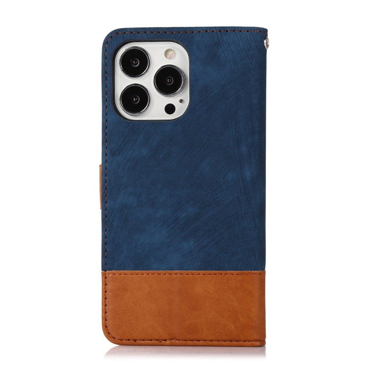 For iPhone 13 Pro Splicing Leather Phone Case
