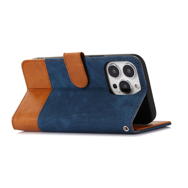 For iPhone 13 Pro Splicing Leather Phone Case