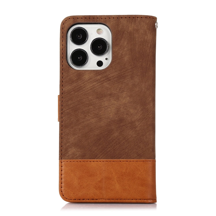 For iPhone 13 Pro Splicing Leather Phone Case