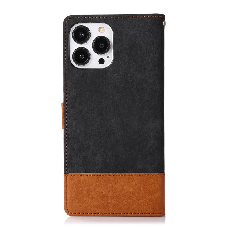 For iPhone 13 Pro Max Splicing Leather Phone Case