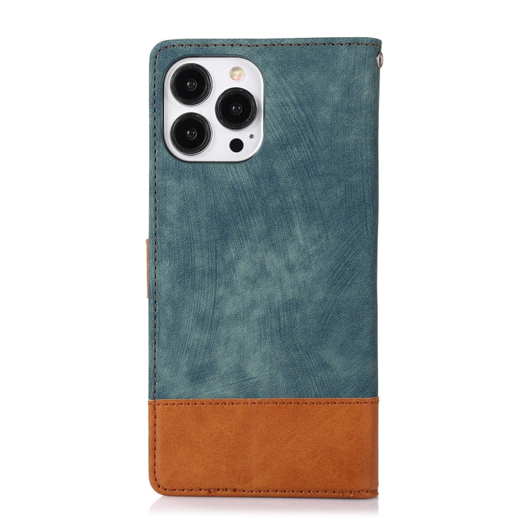 For iPhone 13 Pro Max Splicing Leather Phone Case