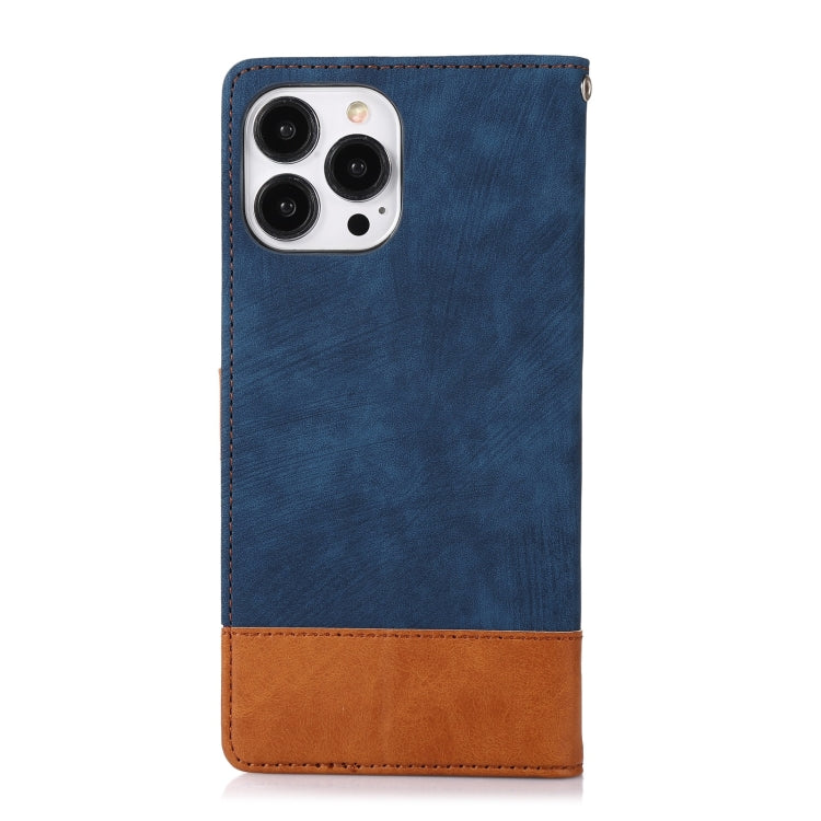 For iPhone 13 Pro Max Splicing Leather Phone Case