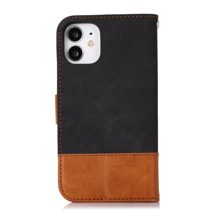 For iPhone 12 mini Splicing Leather Phone Case