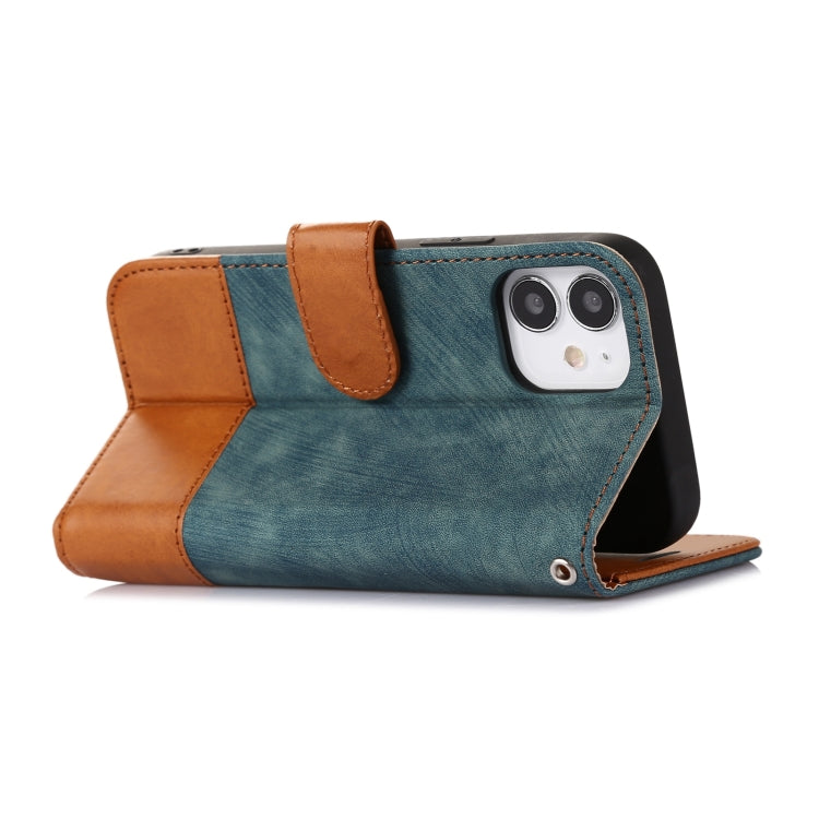 For iPhone 12 mini Splicing Leather Phone Case