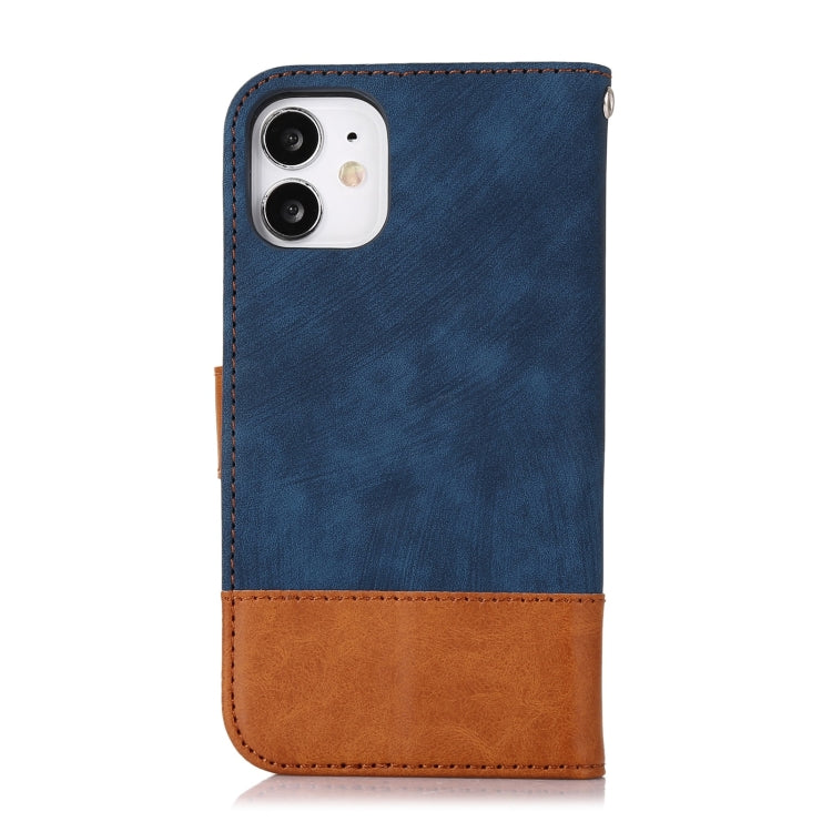 For iPhone 12 mini Splicing Leather Phone Case