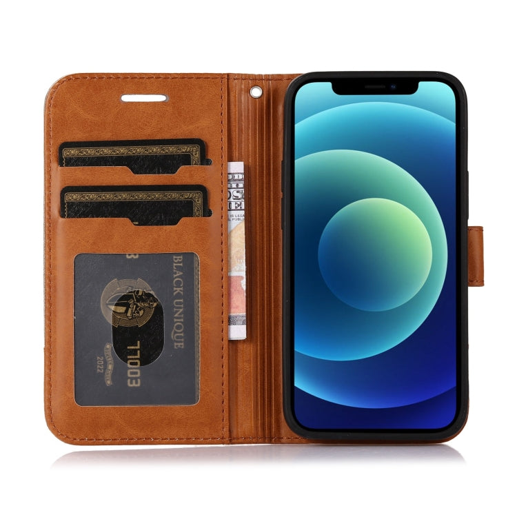 For iPhone 12 mini Splicing Leather Phone Case