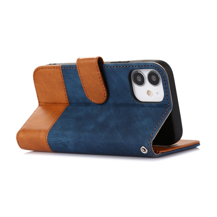 For iPhone 12 mini Splicing Leather Phone Case