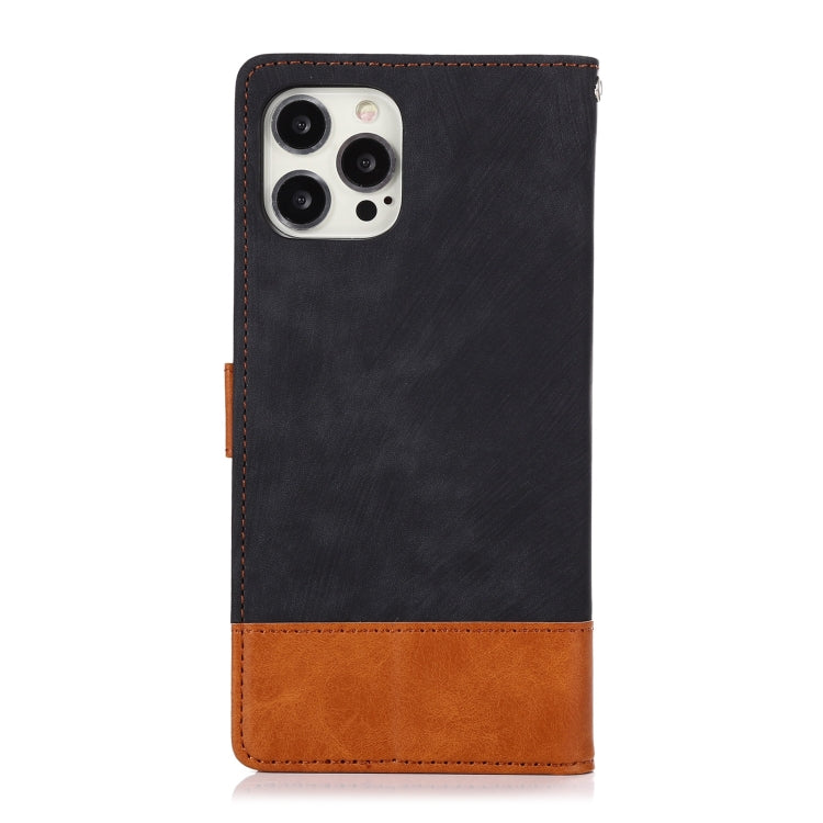 For iPhone 12 / 12 Pro Splicing Leather Phone Case