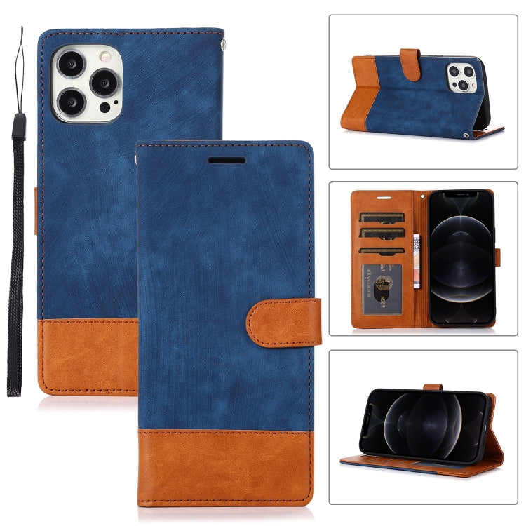 For iPhone 12 / 12 Pro Splicing Leather Phone Case