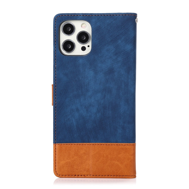 For iPhone 12 / 12 Pro Splicing Leather Phone Case