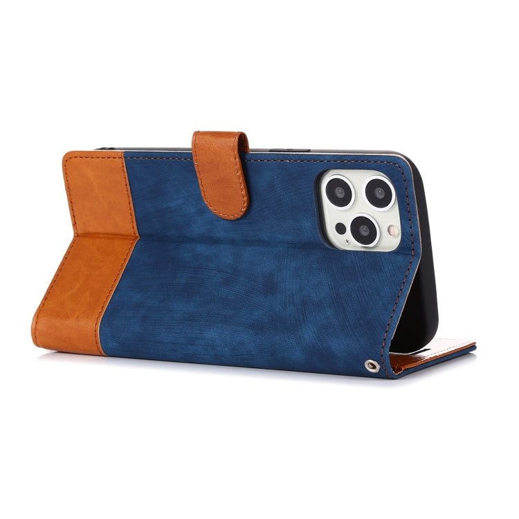 For iPhone 12 / 12 Pro Splicing Leather Phone Case