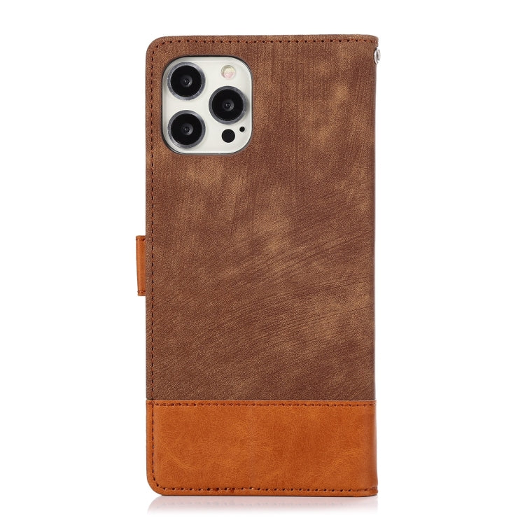 For iPhone 12 / 12 Pro Splicing Leather Phone Case