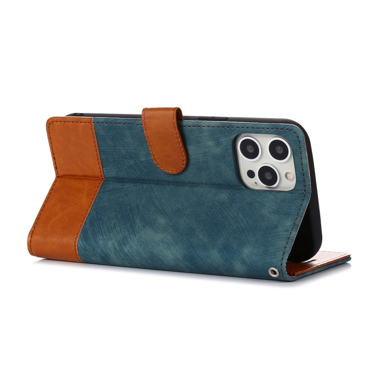 For iPhone 12 Pro Max Splicing Leather Phone Case