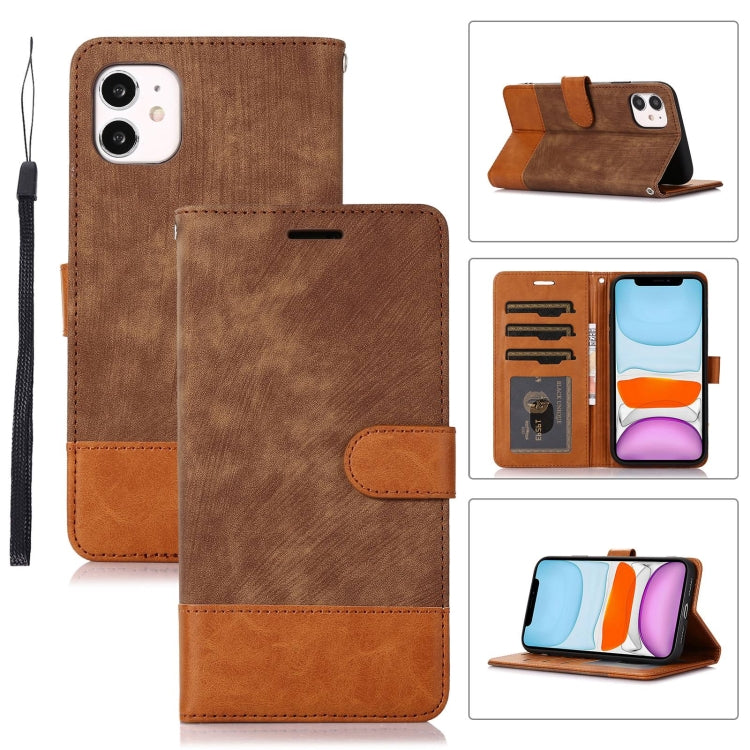 For iPhone 11 Splicing Leather Phone Case