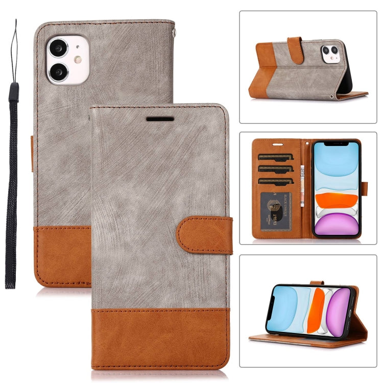 For iPhone 11 Splicing Leather Phone Case