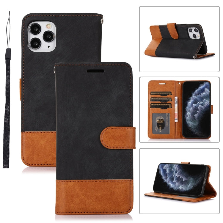 For iPhone 11 Pro Splicing Leather Phone Case