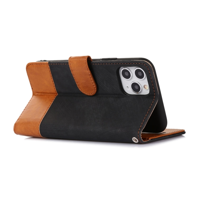 For iPhone 11 Pro Splicing Leather Phone Case
