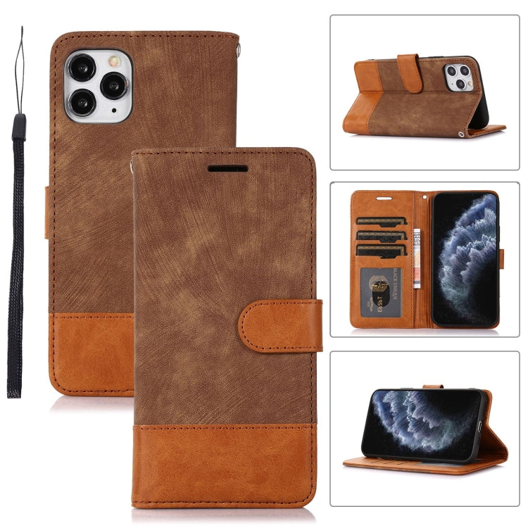 For iPhone 11 Pro Splicing Leather Phone Case