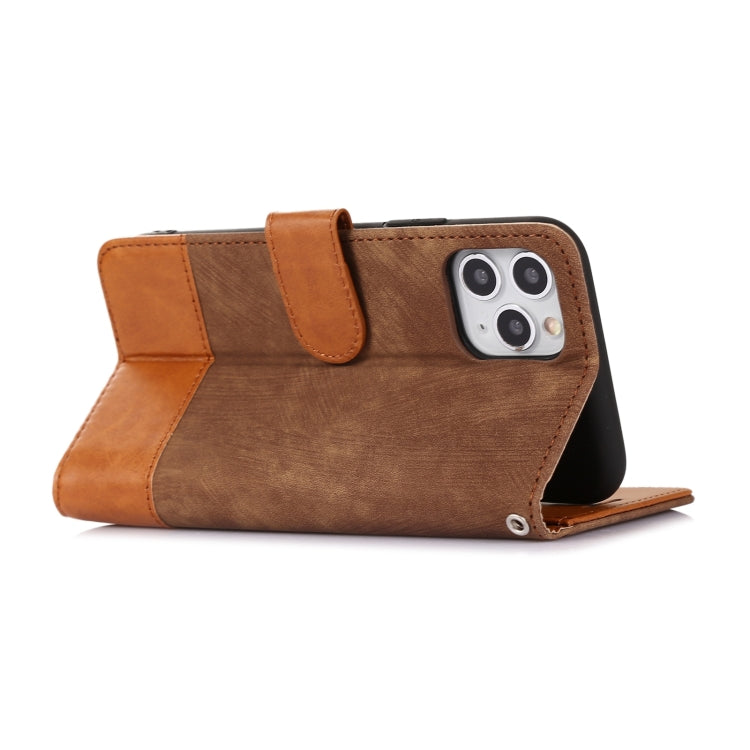 For iPhone 11 Pro Splicing Leather Phone Case