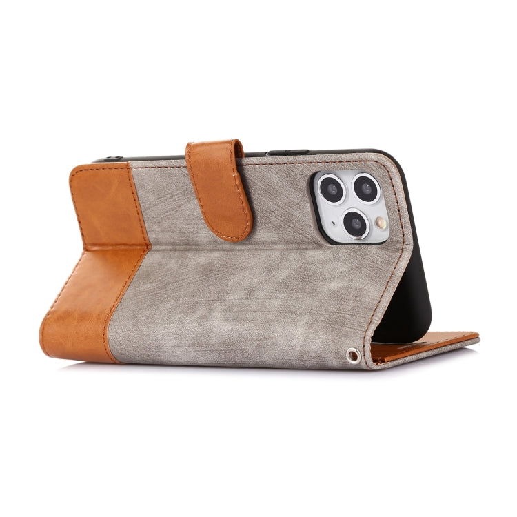 For iPhone 11 Pro Splicing Leather Phone Case