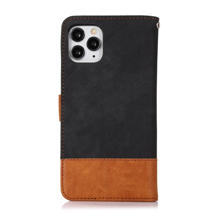 For iPhone 11 Pro Max Splicing Leather Phone Case
