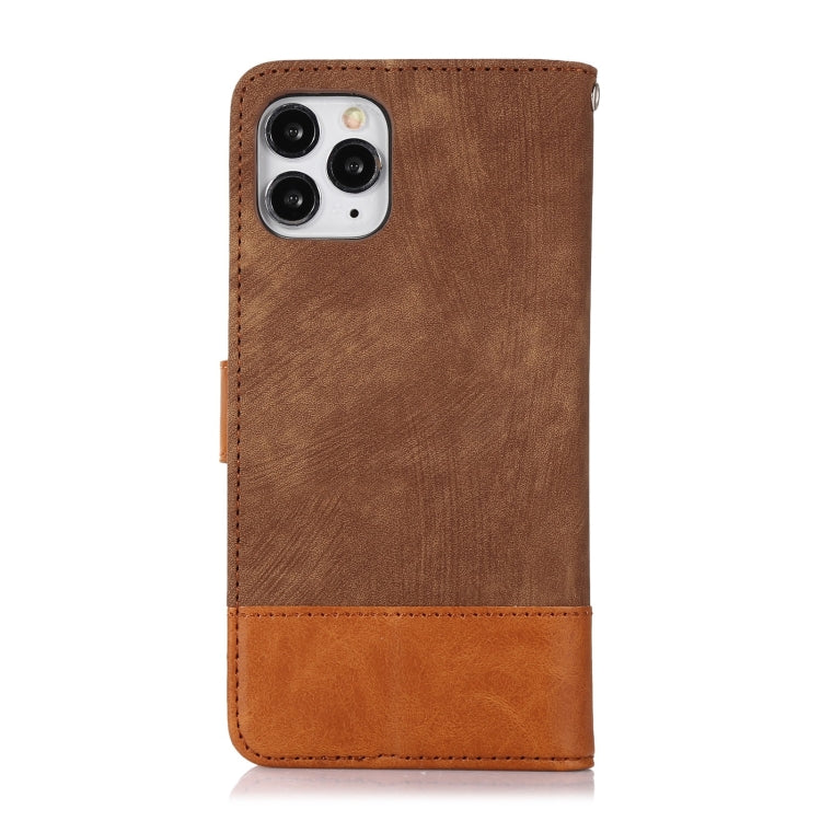 For iPhone 11 Pro Max Splicing Leather Phone Case