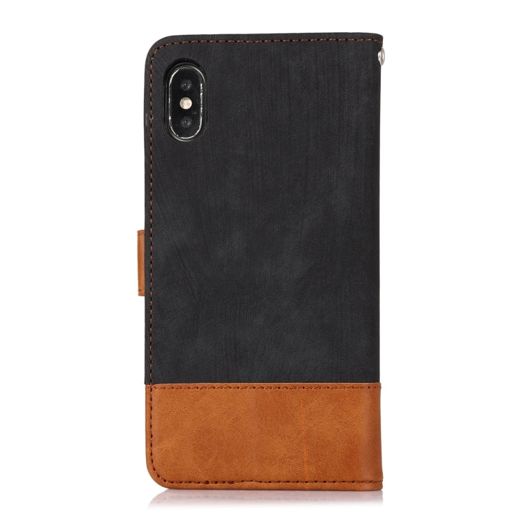 For iPhone X / XS Splicing Leather Phone Case