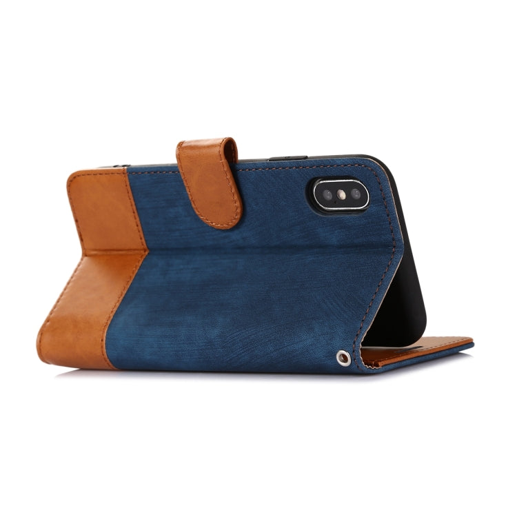 For iPhone X / XS Splicing Leather Phone Case
