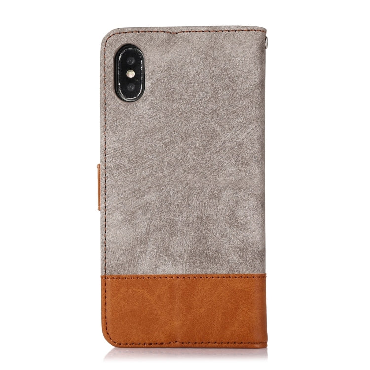 For iPhone X / XS Splicing Leather Phone Case