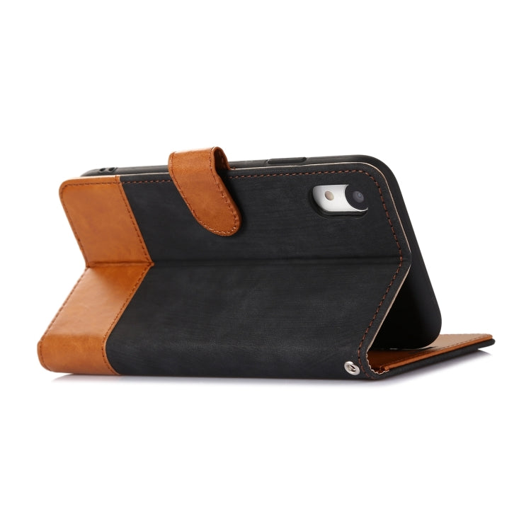 For iPhone XR Splicing Leather Phone Case