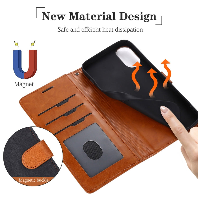 For iPhone XR Splicing Leather Phone Case