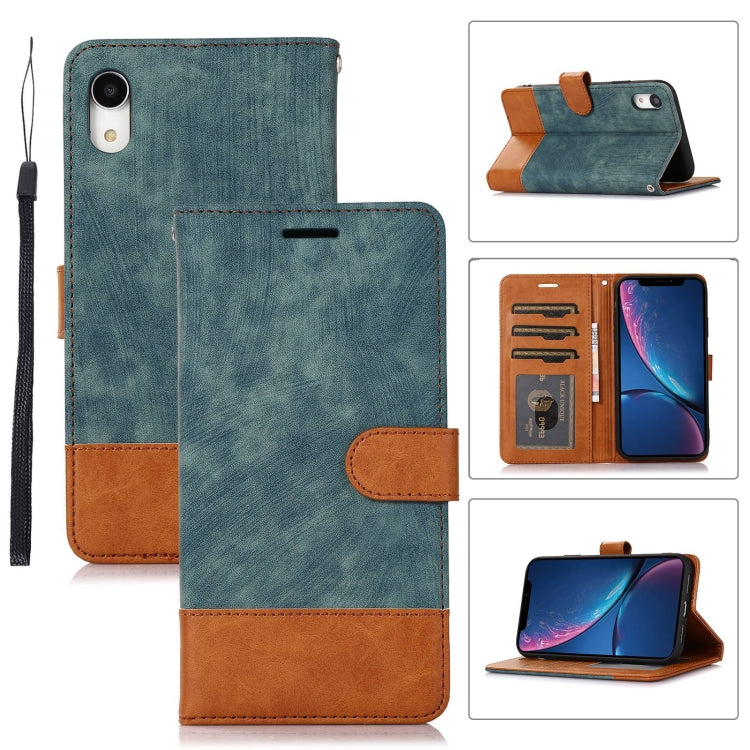 For iPhone XR Splicing Leather Phone Case