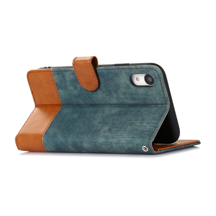 For iPhone XR Splicing Leather Phone Case