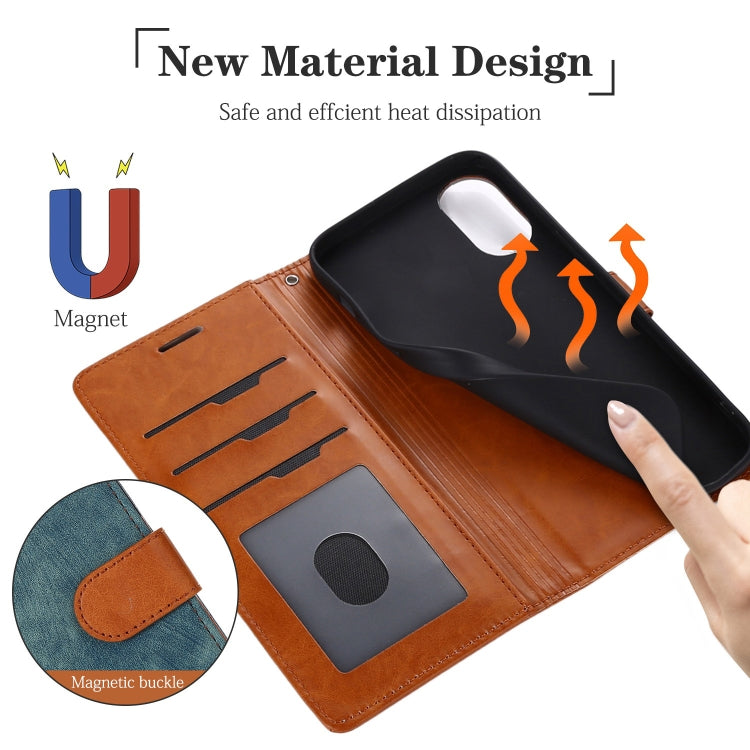 For iPhone XR Splicing Leather Phone Case
