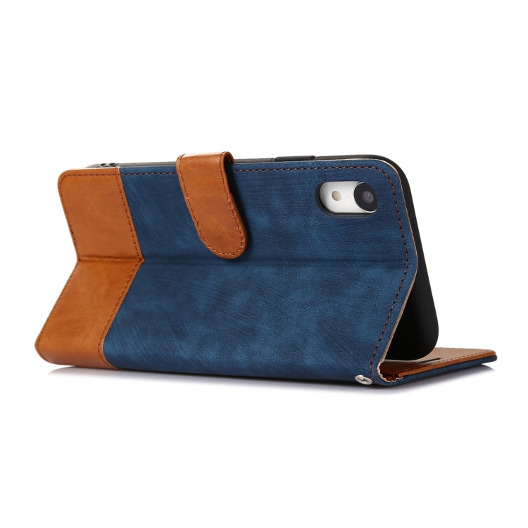 For iPhone XR Splicing Leather Phone Case