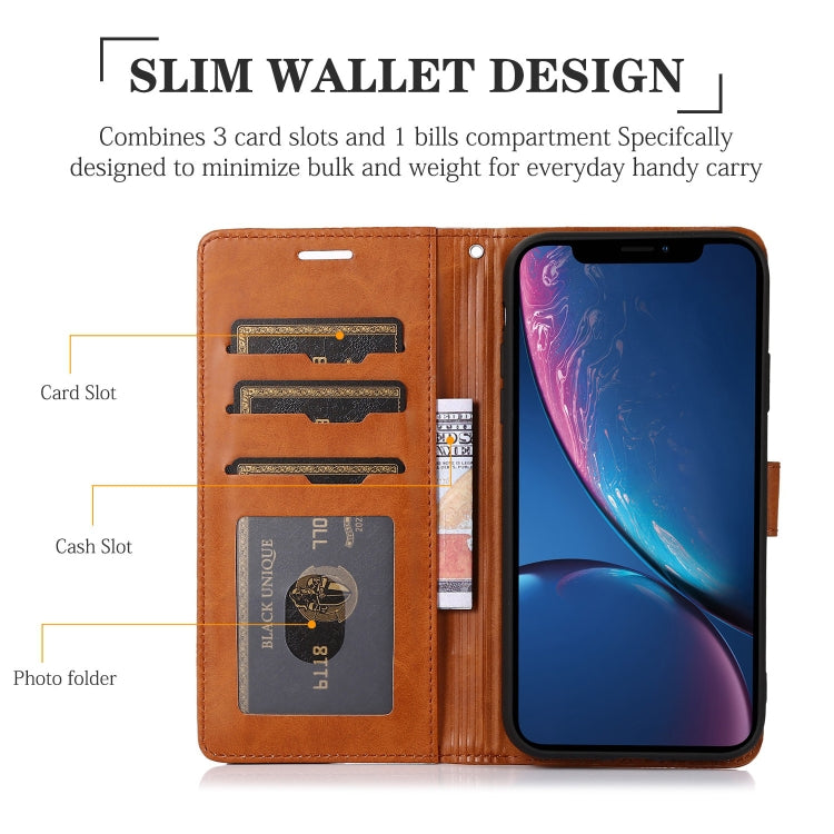 For iPhone XR Splicing Leather Phone Case
