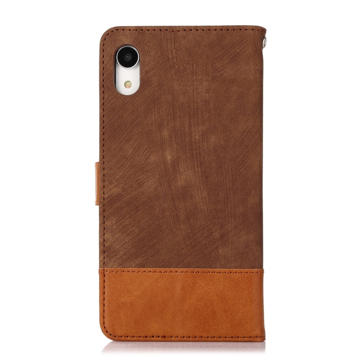 For iPhone XR Splicing Leather Phone Case