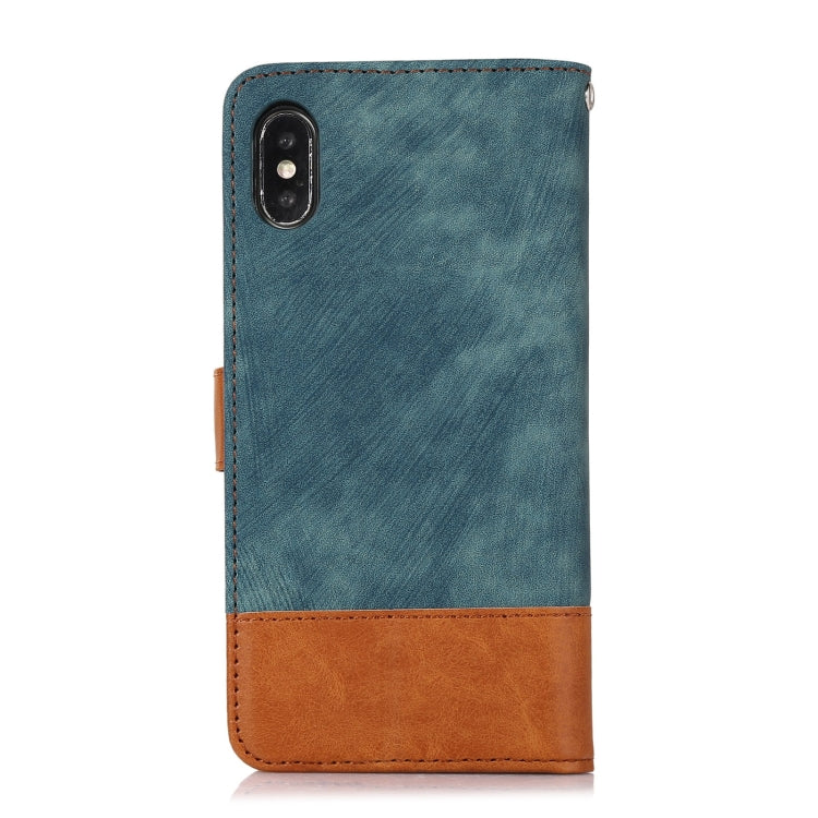 For iPhone XS Max Splicing Leather Phone Case