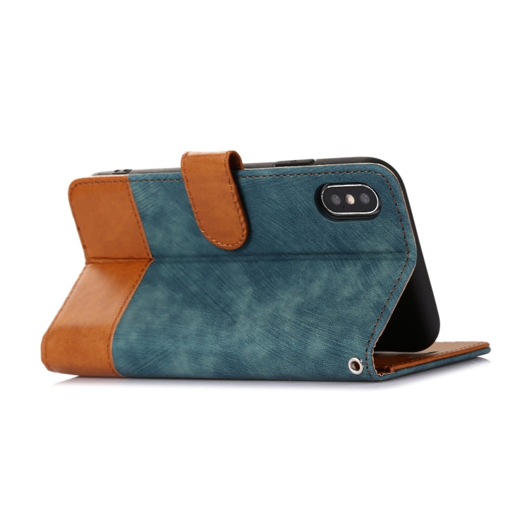 For iPhone XS Max Splicing Leather Phone Case