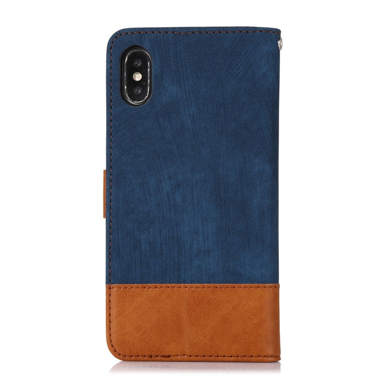 For iPhone XS Max Splicing Leather Phone Case
