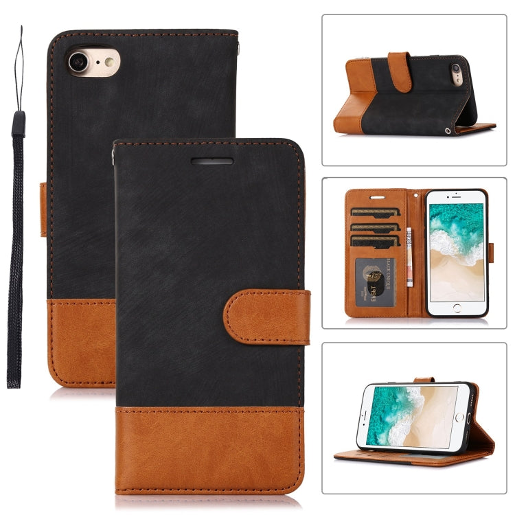 For iPhone SE 2022 / SE 2020 / 7 / 8 Splicing Leather Phone Case