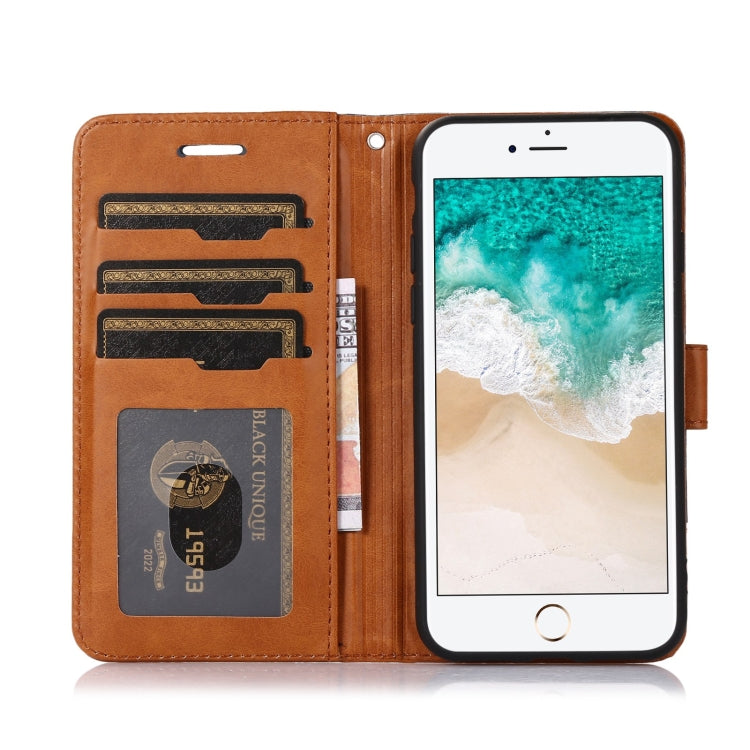 For iPhone SE 2022 / SE 2020 / 7 / 8 Splicing Leather Phone Case