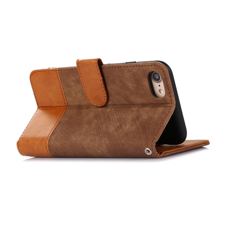For iPhone SE 2022 / SE 2020 / 7 / 8 Splicing Leather Phone Case