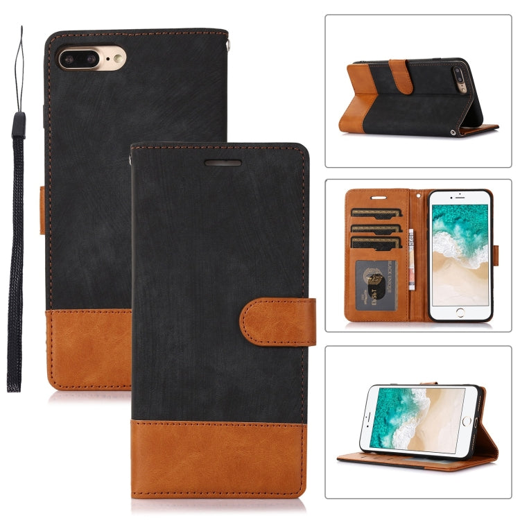 For iPhone 7 Plus / 8 Plus Splicing Leather Phone Case