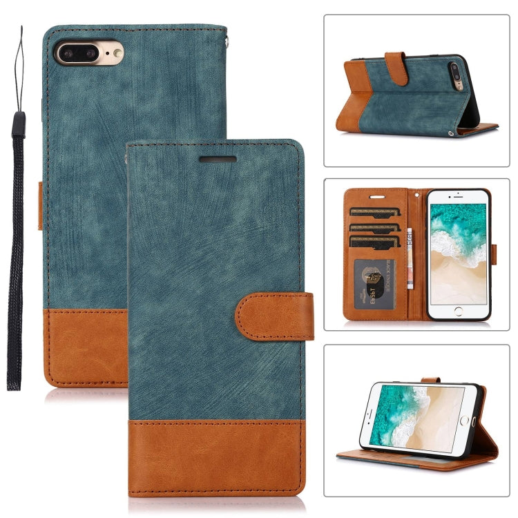 For iPhone 7 Plus / 8 Plus Splicing Leather Phone Case