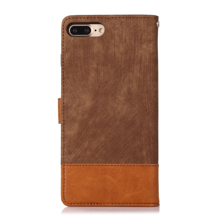 For iPhone 7 Plus / 8 Plus Splicing Leather Phone Case