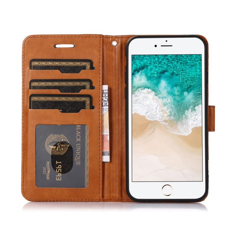 For iPhone 7 Plus / 8 Plus Splicing Leather Phone Case