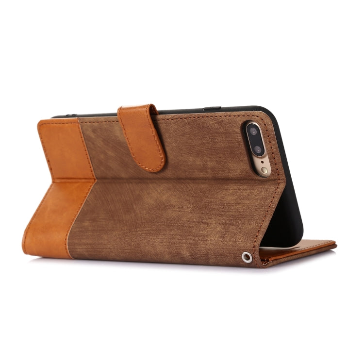 For iPhone 7 Plus / 8 Plus Splicing Leather Phone Case