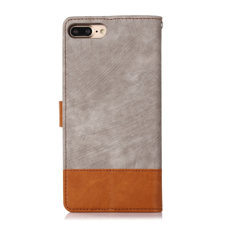 For iPhone 7 Plus / 8 Plus Splicing Leather Phone Case