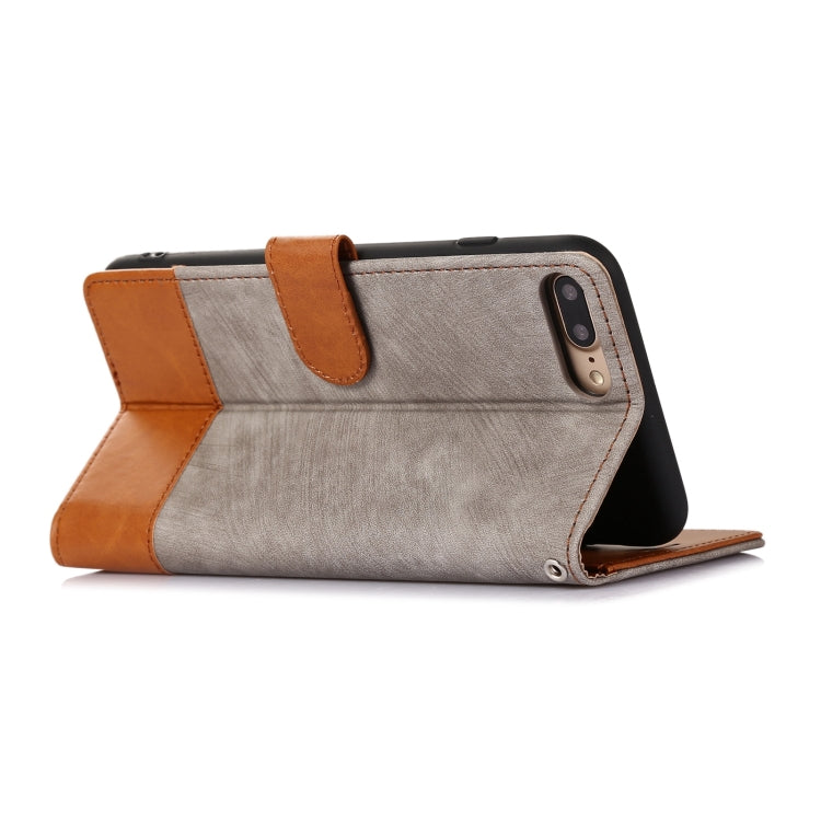 For iPhone 7 Plus / 8 Plus Splicing Leather Phone Case
